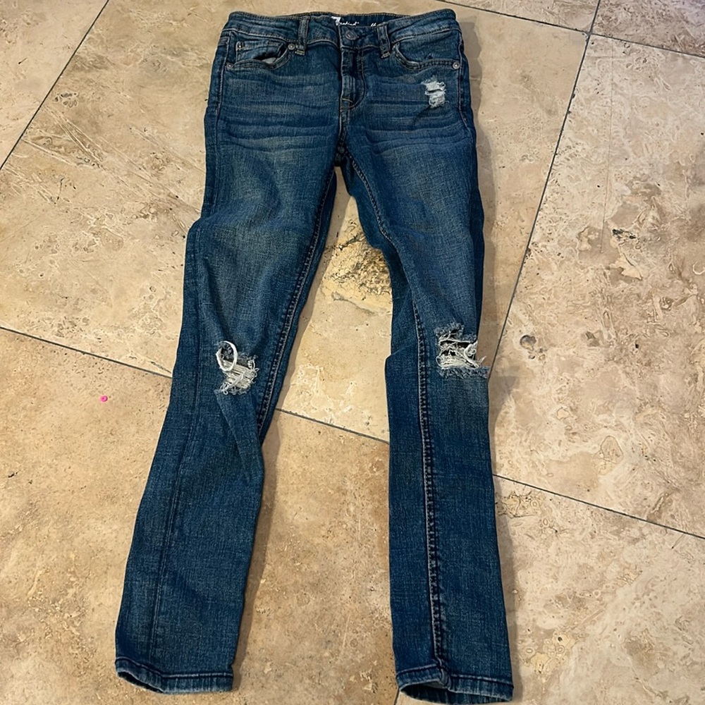 7 FOR ALL MANKIND GIRLS SKINNY JEANS